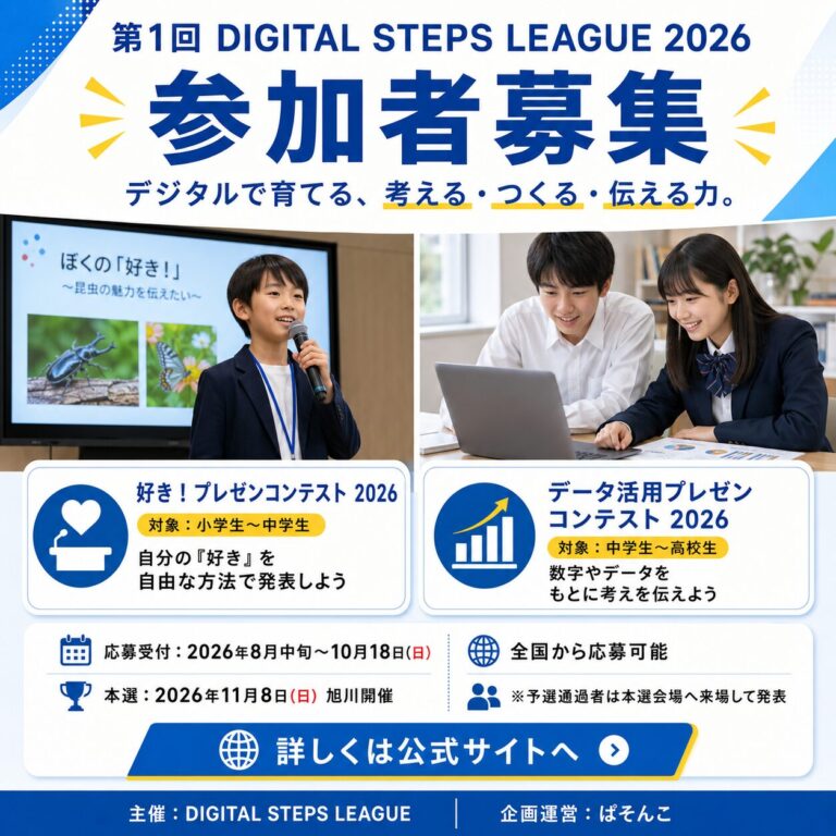 小学生・中学生・高校生向けデジタルコンテスト「DIGITAL STEPS LEAGUE 2026」参加者募集
